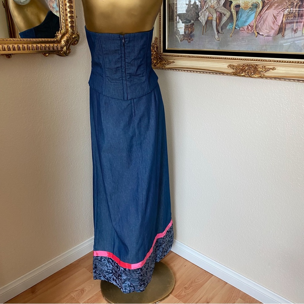 Jessica McClintock For Gunne Sax Millenium 2000 Vintage Corset Skirt Set - Picture 2 of 16